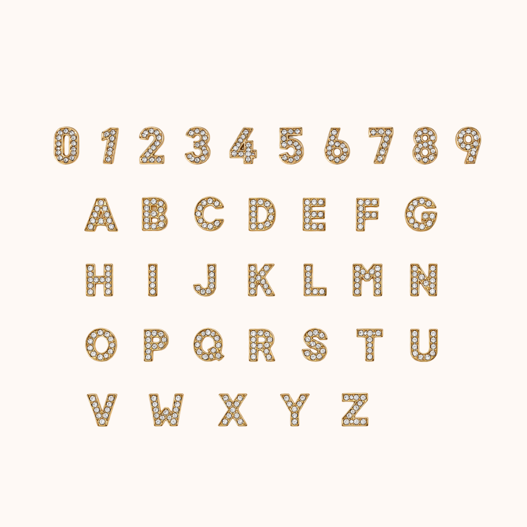 Initial & Number Charms